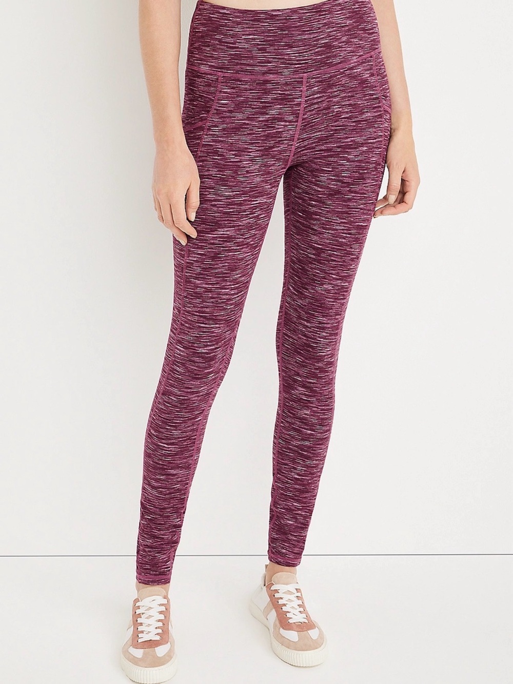 ❗️5/$25 ❗️ Maurice’s Super Lux Double Pocket Maroon Space Dye High Rise Leggings